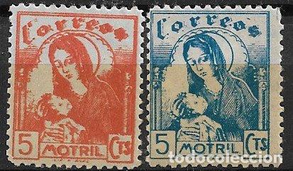 Sellos: SELLO LOCAL, Guerra Civil, GRANADA, Motril, FESOFI n&ordm; 1 y 2 *