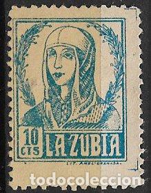 Sellos: SELLO LOCAL, Guerra Civil, GRANADA, La Zubia, FESOFI n&ordm; 5(*)