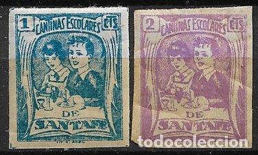 Sellos: SELLO LOCAL, Guerra Civil, GRANADA, Santa F&eacute;, FESOFI n&ordm; 6s y 7s * *
