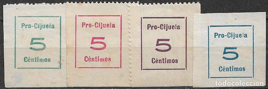 Sellos: SELLOS LOCALES, Guerra Civil, GRANADA, Cijuela, FESOFI n&ordm; 16 a 18 (*)