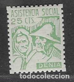 Sellos: DENIA- 25 CTS...- ASISTENCIA SOCIAL-VER FOTO