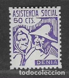 Sellos: DENIA- 50 CTS...- ASISTENCIA SOCIAL-VER FOTO