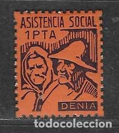 Sellos: DENIA- 1 PTA...- ASISTENCIA SOCIAL-VER FOTO