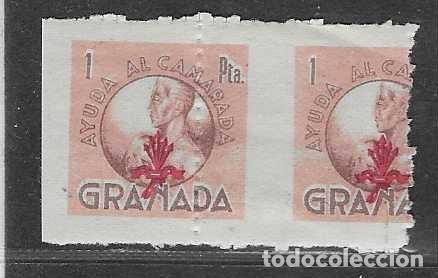 Sellos: GRANADA- 1 PTA.-. VARIEDAD,- DENTADO MUY DESPLAZADO- VER FOTOS