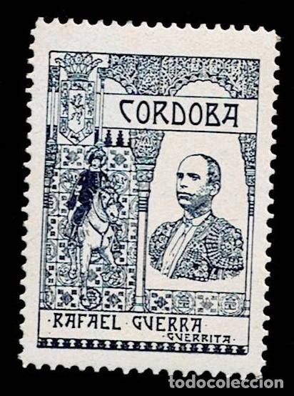 Sellos: VN-26 CORDOBA Rafael Guerra Bejarano. fue un famoso torero espa&ntilde;ol m&aacute;s conocido como Guerrita o el