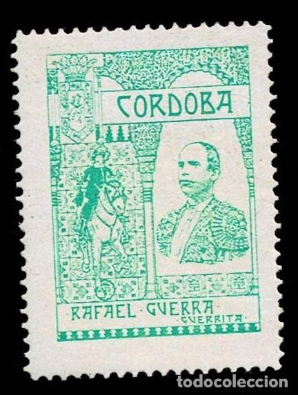 Sellos: VN-26 CORDOBA Rafael Guerra Bejarano. fue un famoso torero espa&ntilde;ol m&aacute;s conocido como Guerrita o el