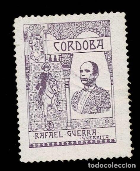 Sellos: VN-26 CORDOBA Rafael Guerra Bejarano. fue un famoso torero espa&ntilde;ol m&aacute;s conocido como Guerrita o el