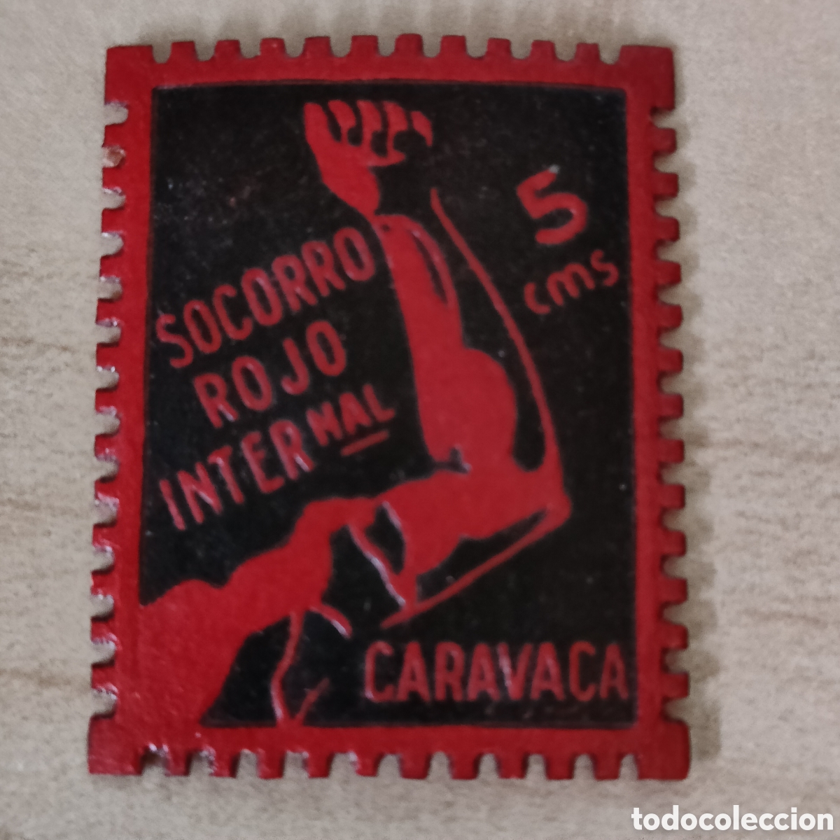 Sellos: a31 Murcia Caravaca Socorro Rojo Internacional S.R.I. 5 CTS LARGO