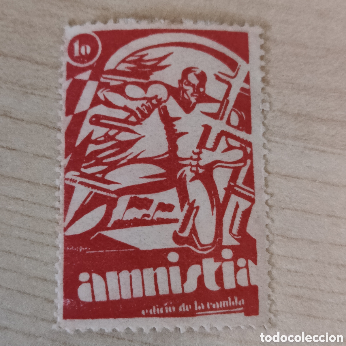 Sellos: a74 Barcelona Socors Roig Amnistia Allepuz 21 Afinet 81 Catalunya