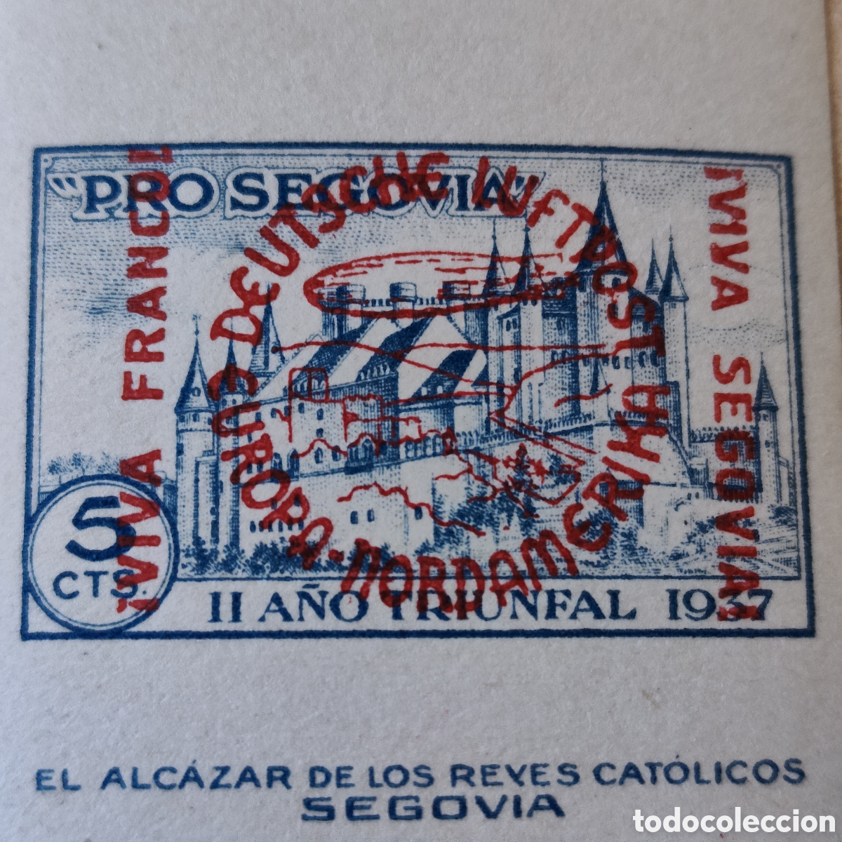 Sellos: a74 RARO Pro Segovia Sobrecarga DEUTSCHE LUFTPOST EUROPA NORDAMERIKA no oficial &Uacute;NICA en TDC VER DES