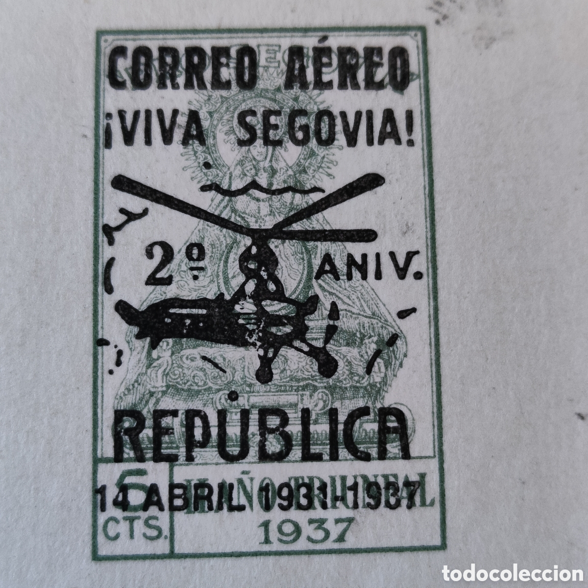 Sellos: a74 RARO Pro Segovia Sobrecarga NO oficial La Virgen de la Fuencisla VER DESCRIPCI&Oacute;N