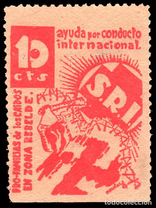Sellos: Espa&ntilde;a - Guerra Civil - Vi&ntilde;etas Pol&iacute;ticas - Allepuz (*) 1126pa - Variedades papel amarillento
