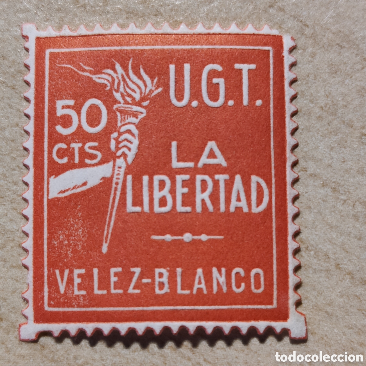 Sellos: a74 ESCASO Almer&iacute;a Velez-Blanco U.G.T. La Libertad Allepuz 1 GG1402