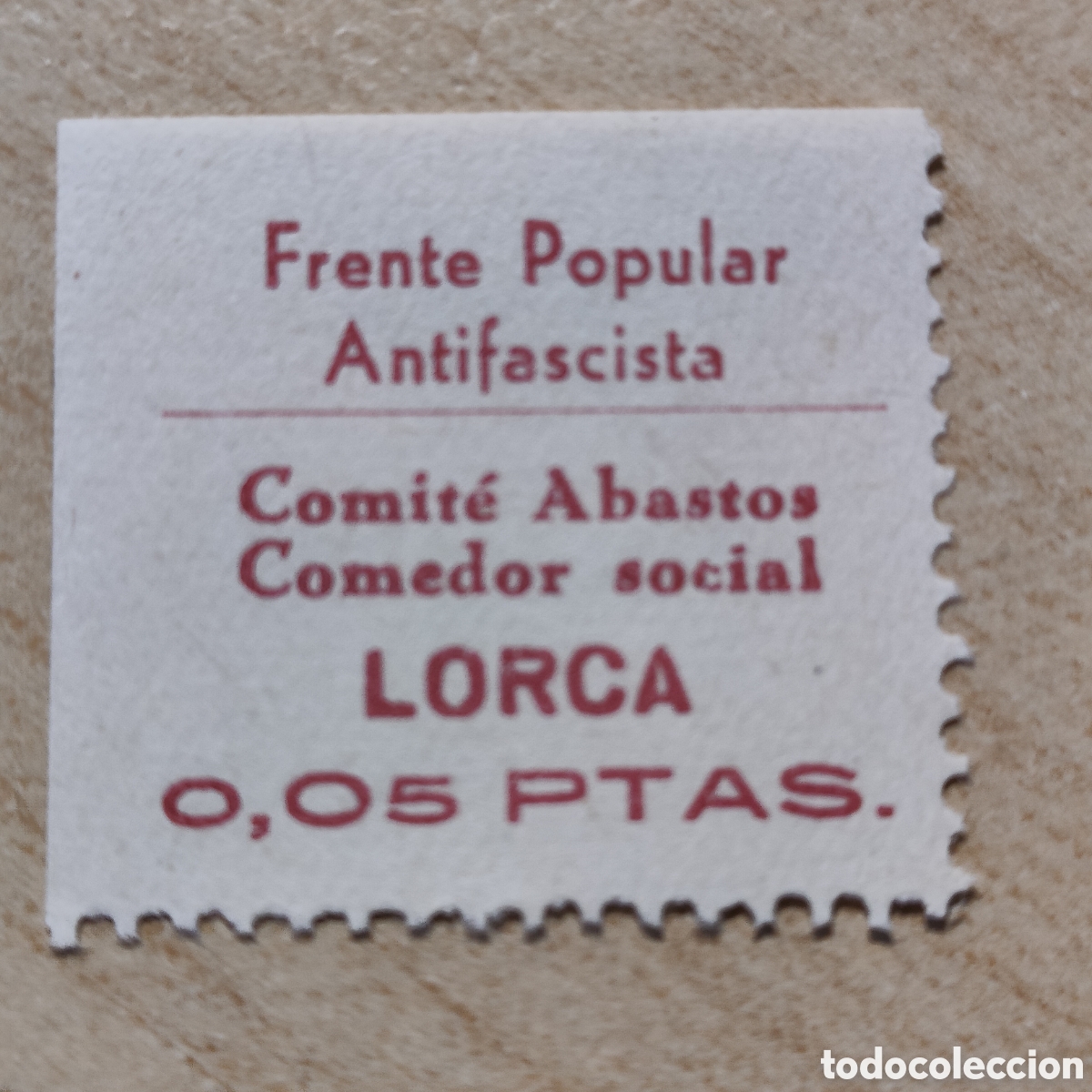 Sellos: a74 MUY RARO Murcia Lorca Frente Popular Antifascista Allepuz 27 fesofi 4
