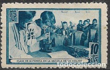 Sellos: GUERRA CIVIL Vi&ntilde;etas Pol&iacute;ticas. Guillam&oacute;n n&ordm; 1716 D * * Escuela de un Kolj&oacute;s