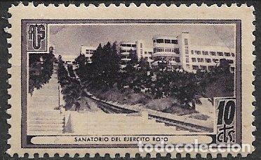 Sellos: GUERRA CIVIL Vi&ntilde;etas Pol&iacute;ticas. Guillam&oacute;n n&ordm; 1707 B * Sanatorio del Ej&eacute;rcito Rojo