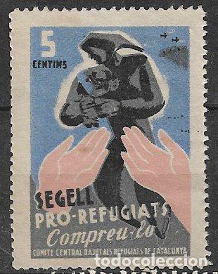 Sellos: GUERRA CIVIL Vi&ntilde;etas Pol&iacute;ticas. Guillam&oacute;n n&ordm; 1683 * * Ayuda Refugiados Catalu&ntilde;a Comit&eacute; Central