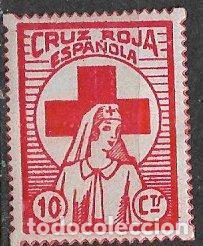 Sellos: GUERRA CIVIL Vi&ntilde;etas Pol&iacute;ticas. Guillam&oacute;n n&ordm; 1661 * * Cruz Roja Espa&ntilde;ola