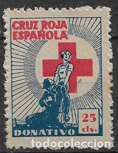 Sellos: GUERRA CIVIL Vi&ntilde;etas Pol&iacute;ticas. GUILLAM&Oacute;N n&ordm; 1653 * * Cruz Roja Espa&ntilde;ola