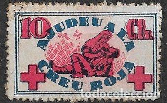 Sellos: GUERRA CIVIL Vi&ntilde;etas Pol&iacute;ticas. GUILLAM&Oacute;N n&ordm; 1643 (*) Cruz Roja Espa&ntilde;ola