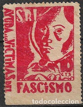 Sellos: GUERRA CIVIL Vi&ntilde;etas Pol&iacute;ticas. GUILLAM&Oacute;N n&ordm; 1544 a (*) Socorro Rojo de Espa&ntilde;a