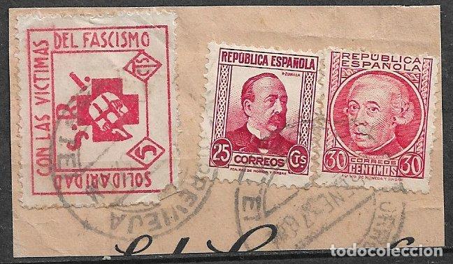 Sellos: GUERRA CIVIL Vi&ntilde;etas Pol&iacute;ticas. GUILLAM&Oacute;N n&ordm; 1527 (o) SRI, Torrevieja ALICANTE