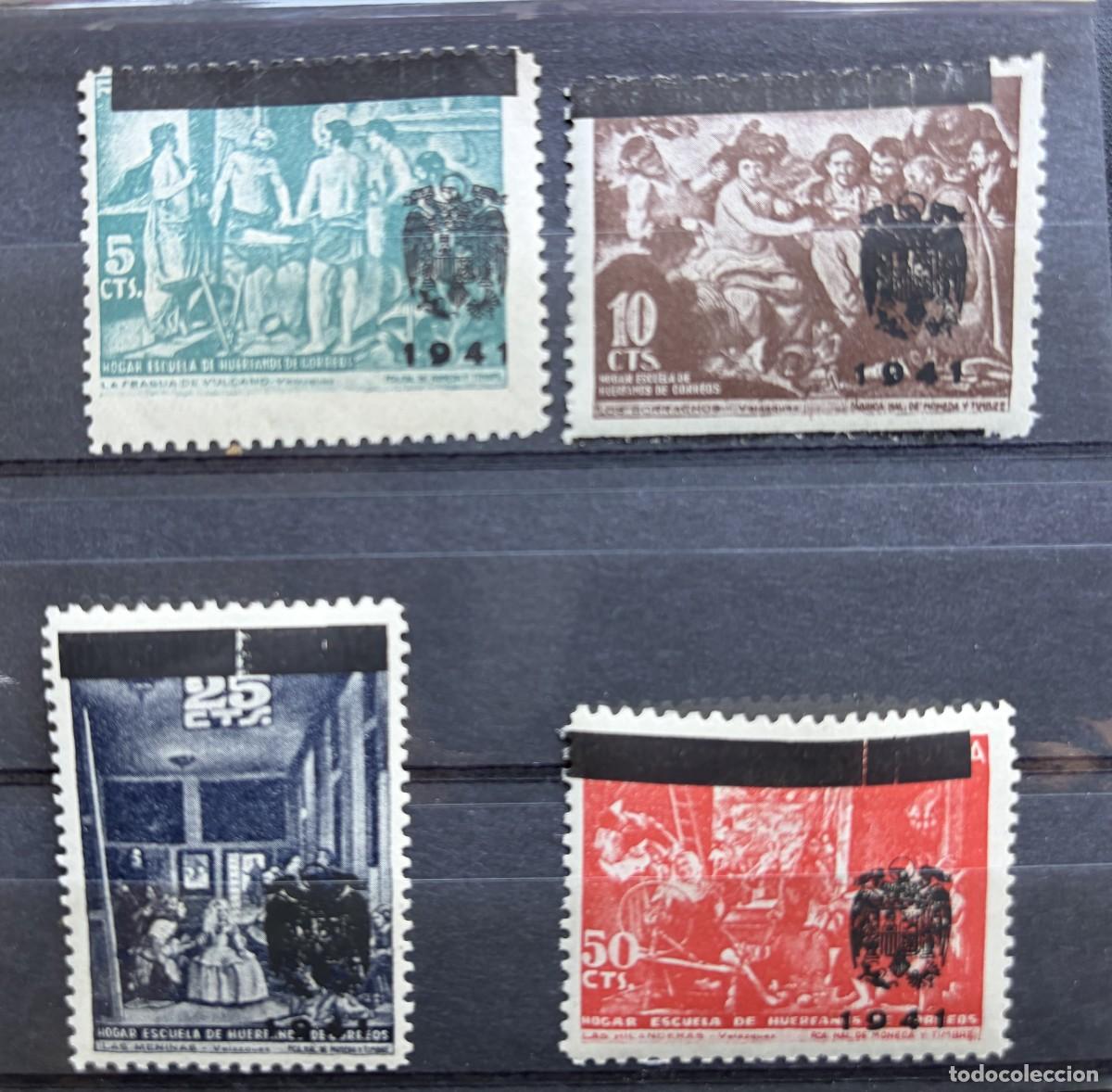 Sellos: A&ntilde;o 1941 - Beneficencia Edifil NE35 a NE38 nuevos sin charnela - ver fotos