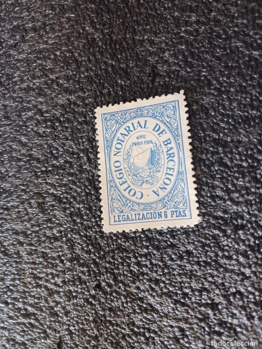 Sellos: colegio notarial de barcelona legalizacion 6 pesetas