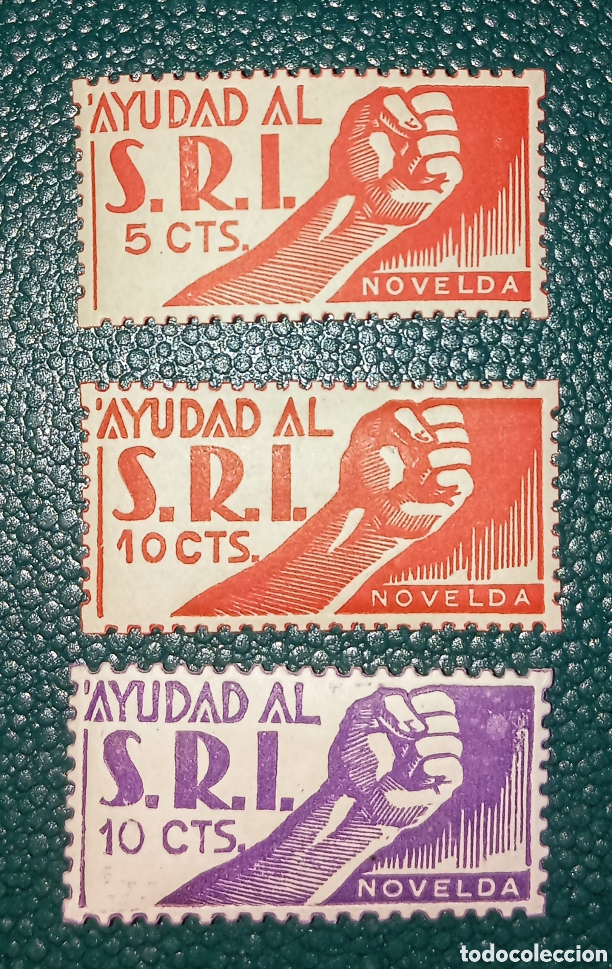 Sellos: SERIE 3 SELLOS GUERRA CIVIL NOVELDA