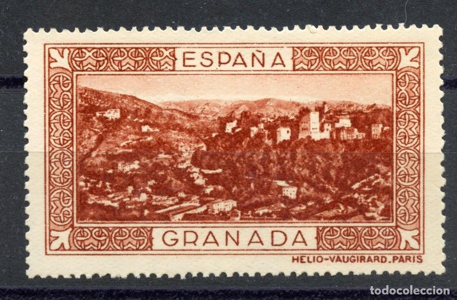 Sellos: SELLOS LOCALES. GRANADA. VI&Ntilde;ETA PUBLICITARIA TUR&Iacute;STICA DEL PATRONATO NACIONAL DE TURISMO 02