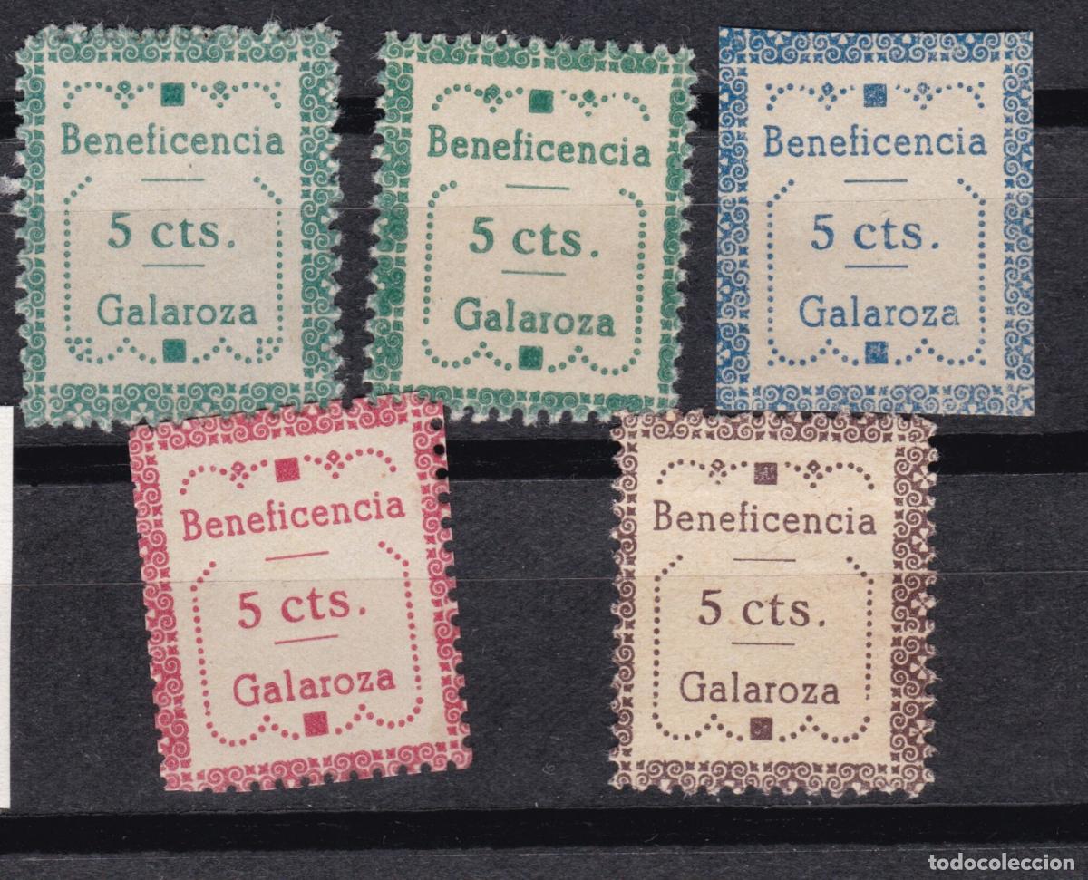 Sellos: FC4-44- Guerra Civil Locales GALAROZA Huelva x 5 valores **/*