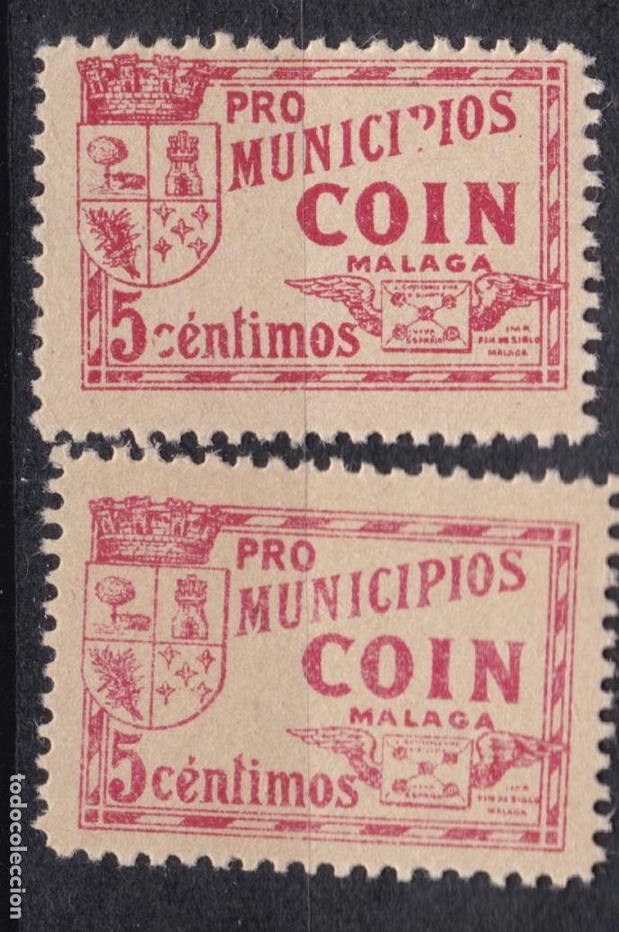 Sellos: FC4-48- Guerra Civil Locales CO&Iacute;N M&aacute;laga . VARIEDAD ** Sin Fijasellos