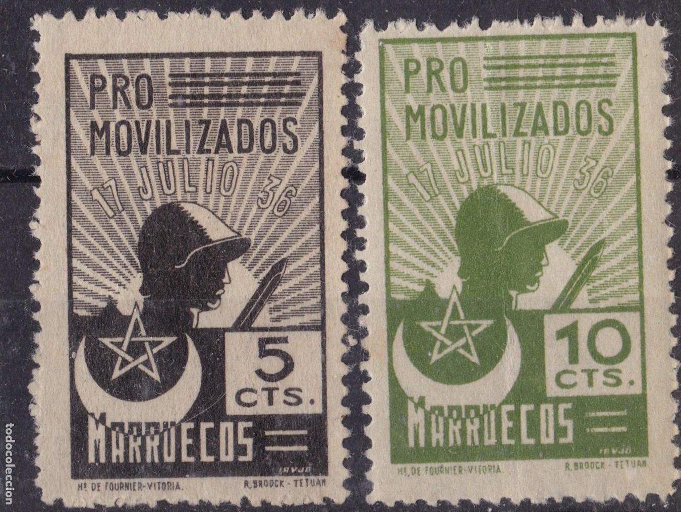 Sellos: SS2- Guerra Civil Locales PRO MOVILIZADOS MARRUECOS (*)/*