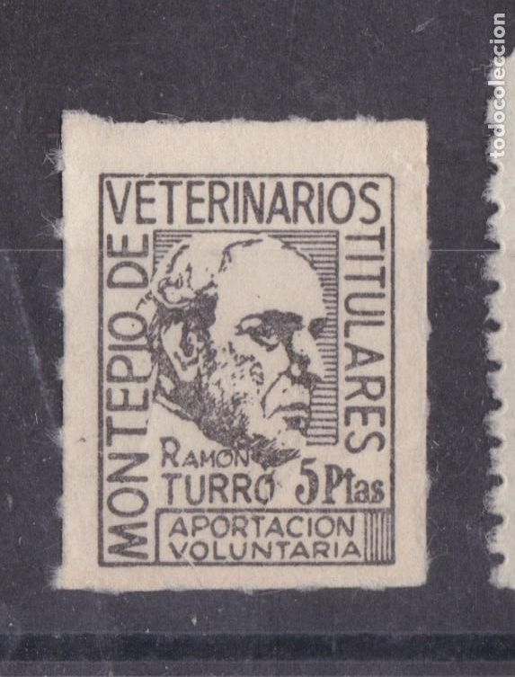 Sellos: SS3-PARAFISCALES Montep&iacute;o de VETERINARIOS Titulares 5 Ptas Ram&oacute;n Turr&oacute; (*)