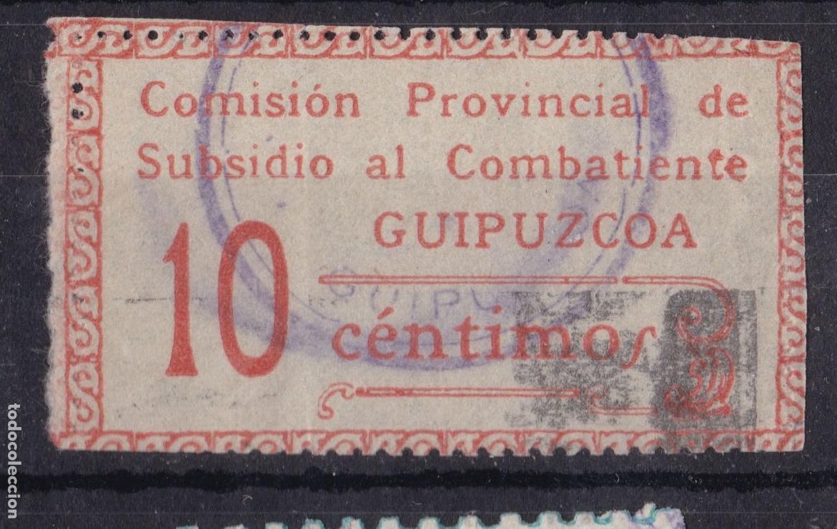 Sellos: SS3-Guerra Civil Subsidio Combatientes GUIPUZCOA 10 Cts