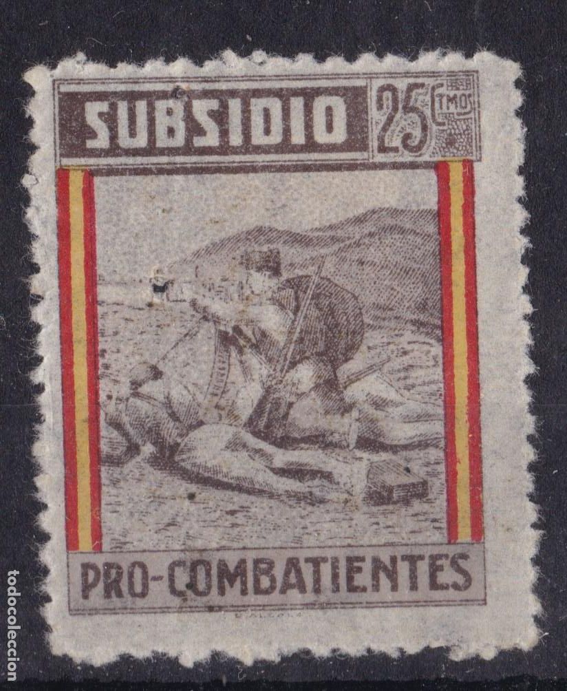 Sellos: SS4 - Guerra Civil Subsidio Combatiente M&aacute;laga 25 Cts *