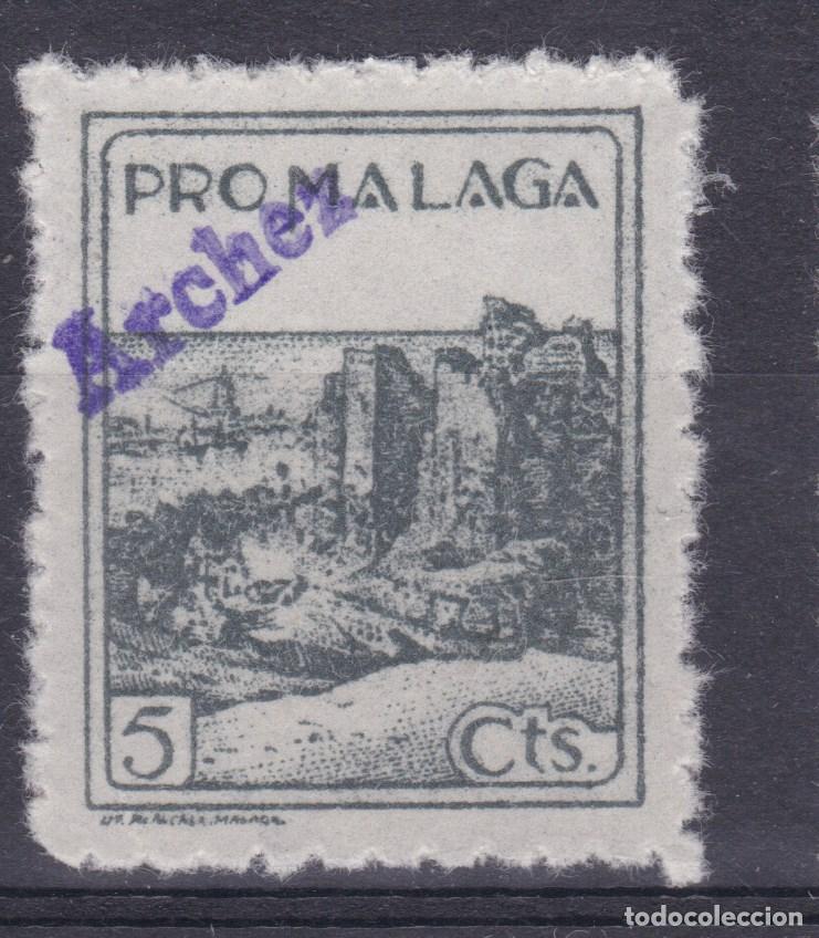 Sellos: SS5 - Guerra Civil Local Pro MALAGA. Sobrecarga Tamp&oacute;n Violeta ARCHEZ ** Sin Fijasellos. LUJO