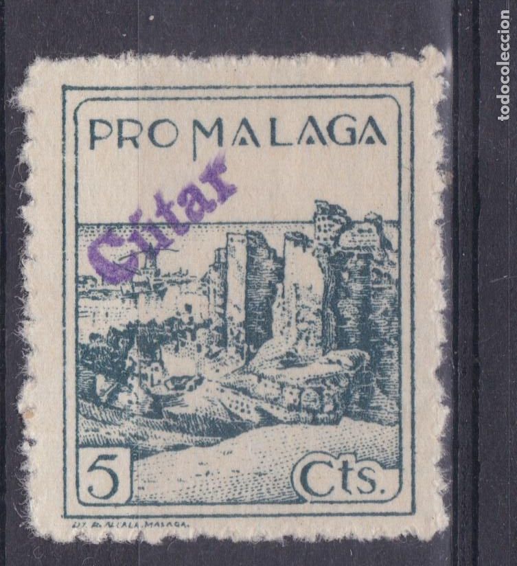 Sellos: SS6 - Guerra Civil Local Pro MALAGA. Sobrecarga Tamp&oacute;n Violeta C&Uacute;TAR **
