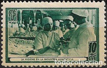 Sellos: GUERRA CIVIL Vi&ntilde;etas Pol&iacute;ticas. GUILLAM&Oacute;N n&ordm; 1688 C * La higiene en la industria alimentaria