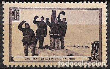 Sellos: GUERRA CIVIL Vi&ntilde;etas Pol&iacute;ticas. GUILLAM&Oacute;N n&ordm; 1692 B * Los h&eacute;roes expedici&oacute;n al Polo