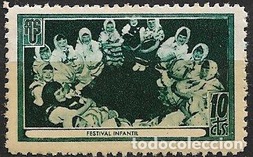 Briefmarken: GUERRA CIVIL Vi&ntilde;etas Pol&iacute;ticas. GUILLAM&Oacute;N n&ordm; 1703 C * Festival Infantil