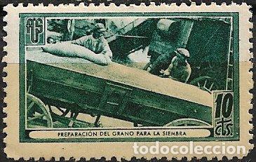 Briefmarken: GUERRA CIVIL Vi&ntilde;etas Pol&iacute;ticas. GUILLAM&Oacute;N n&ordm; 1704 C * Preparaci&oacute;n del grano para la siembra