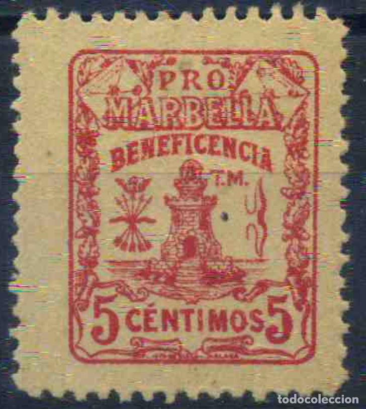 Sellos: Espa&ntilde;a Emisiones locales de la Guerra Civil Beneficencia Marbella