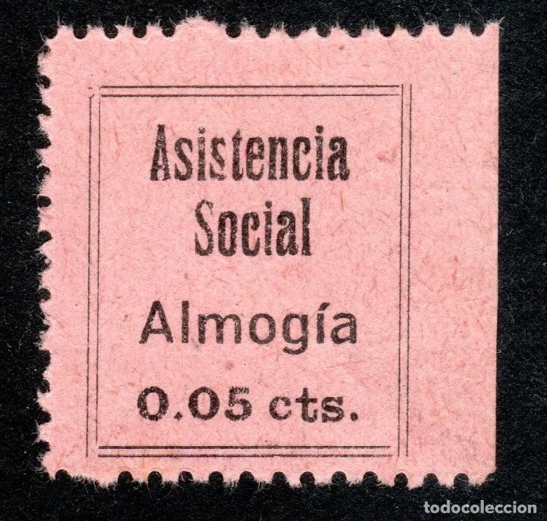 Sellos: ALMOG&Iacute;A (M&Aacute;LAGA). ASISTENCIA SOCIAL.