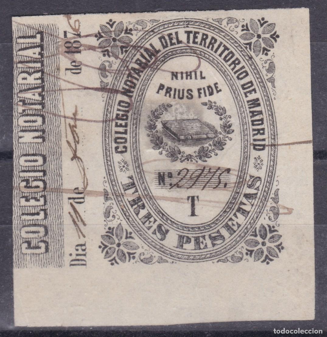 Sellos: FC4-111- FISCALES Sello Colegio Notarial MADRID. 3 Ptas . 1876