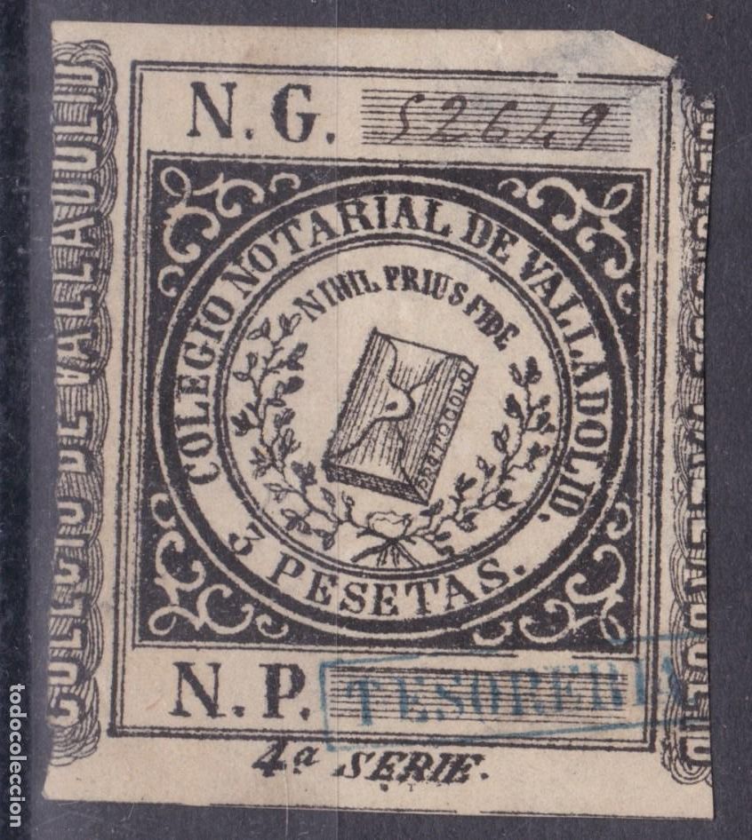 Sellos: FC4-113- FISCALES Sello Colegio Notarial VALLADOLID 3 Ptas