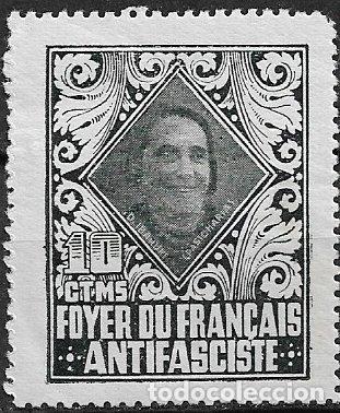 Sellos: GUERRA CIVIL Vi&ntilde;etas Pol&iacute;ticas. GUILLAM&Oacute;N n&ordm; 2209 E * Pasionaria