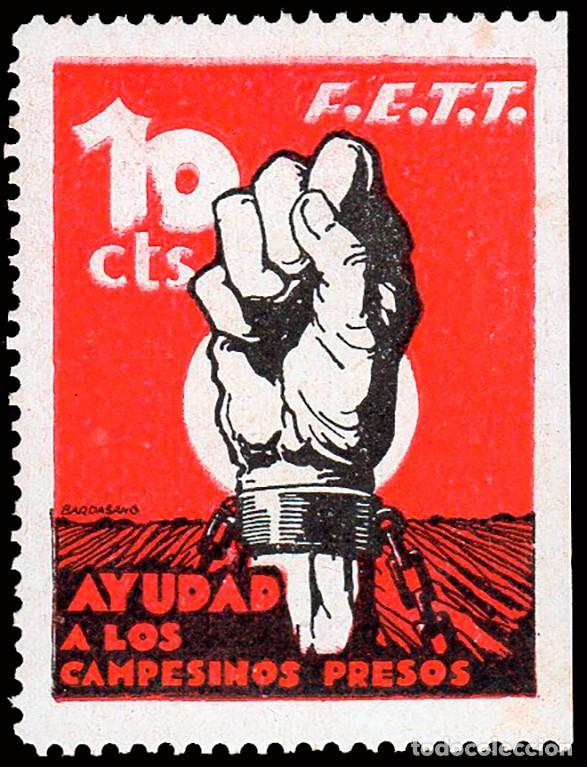 Sellos: Espa&ntilde;a - Guerra Civil - Vi&ntilde;etas Pol&iacute;ticas - Allepuz ** 2281 - &rdquo;10 cts. F.E.T.T.&rdquo;