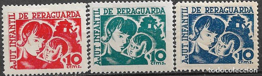 Sellos: GUERRA CIVIL Vi&ntilde;etas Pol&iacute;ticas. GUILLAM&Oacute;N n&ordm; 2287 a 2289 * Pro Infancia