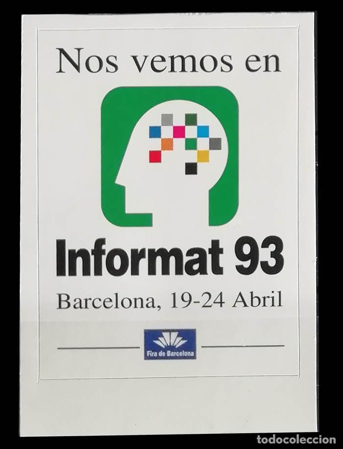 Sellos: BARCELONA. INFORMAT 93, adhesivo nuevo **, vi&ntilde;eta